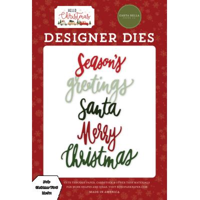 Carta Bella Hello Christmas Word Die Set - Hello Christmas